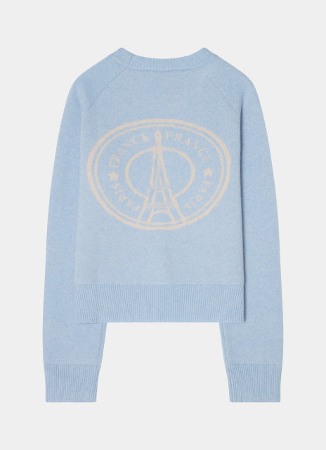 City Sweater - Paris Intarsia Blue