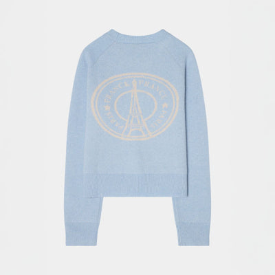 City Sweater - Paris Intarsia Blue