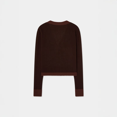 Colourblock Cardigan Brown & Brown