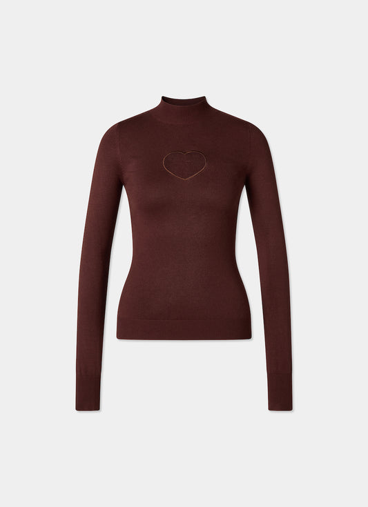 Heart sweater Brown