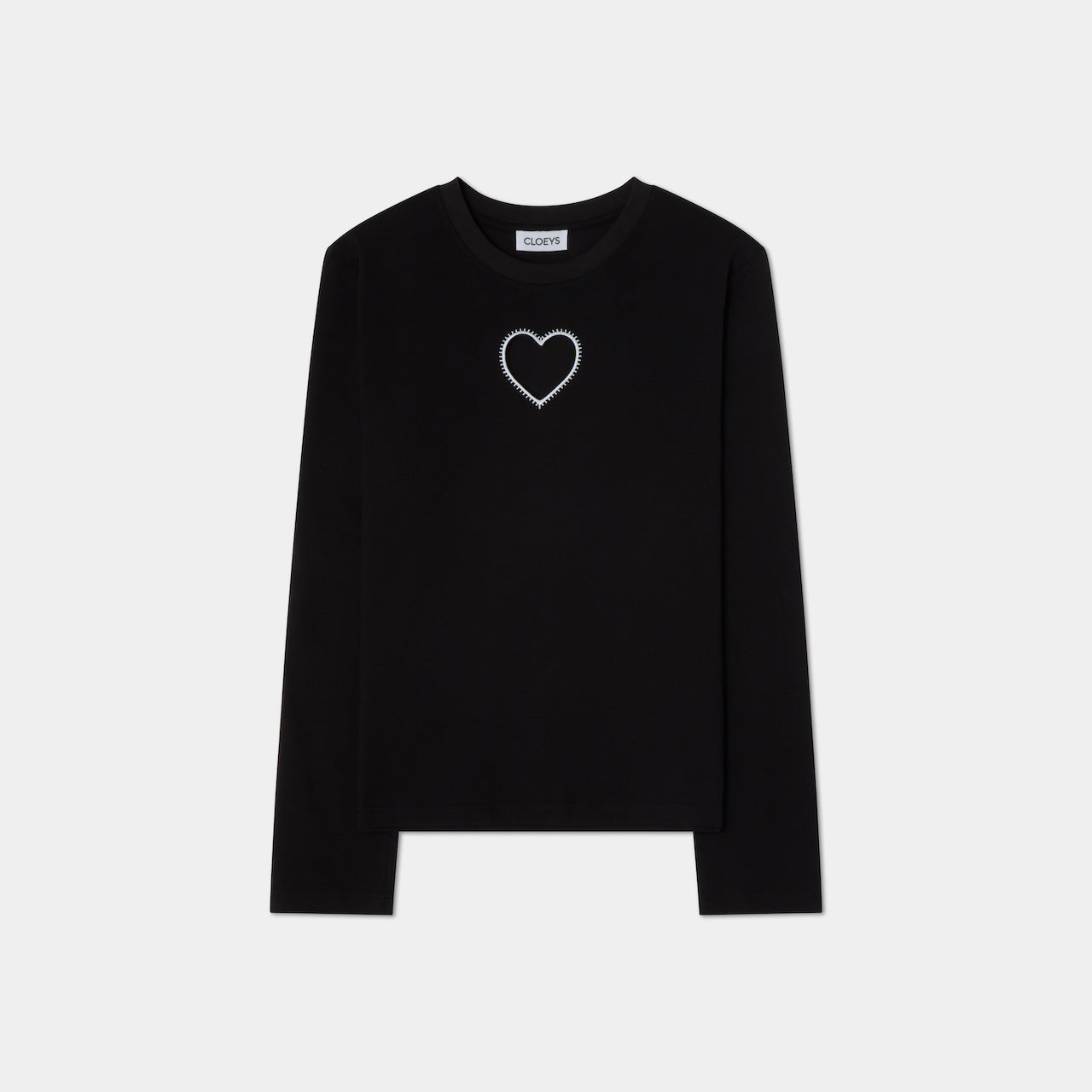 Heart Long Sleeve T-shirt Black