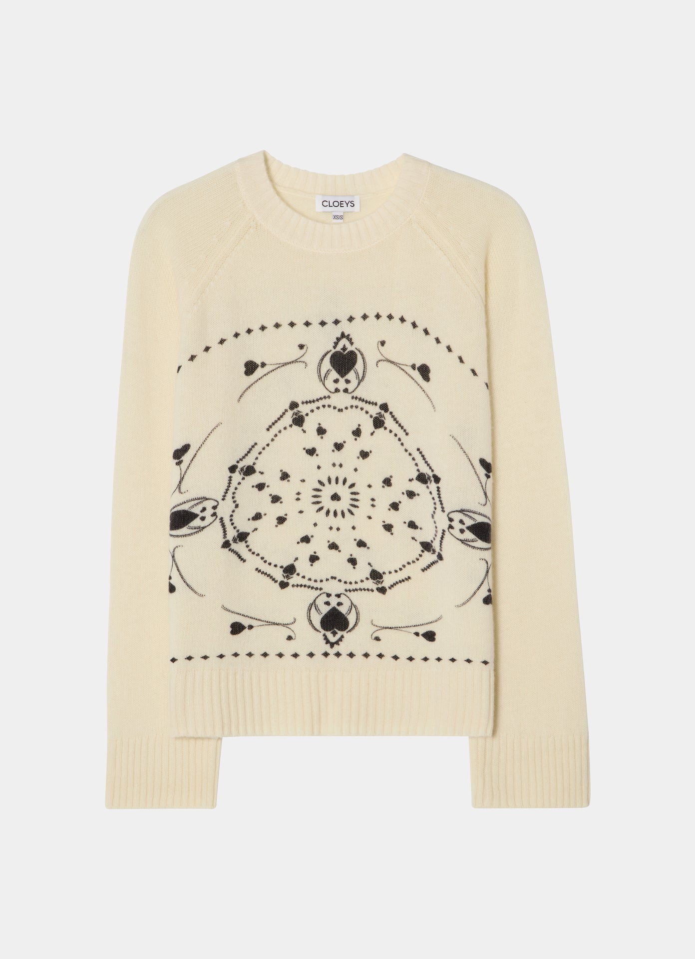 Bandana heart Sweater white