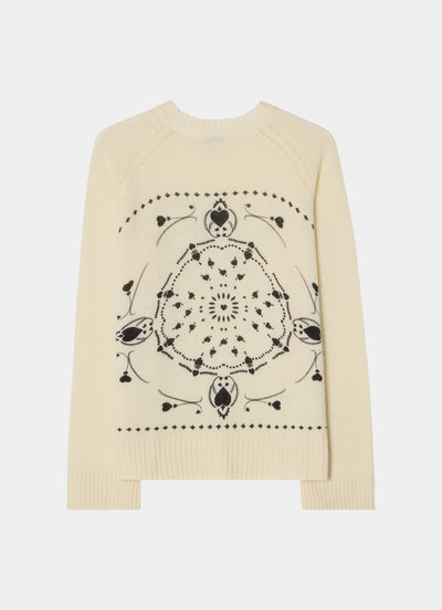 Bandana heart Sweater white