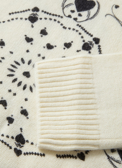 Bandana heart Sweater white