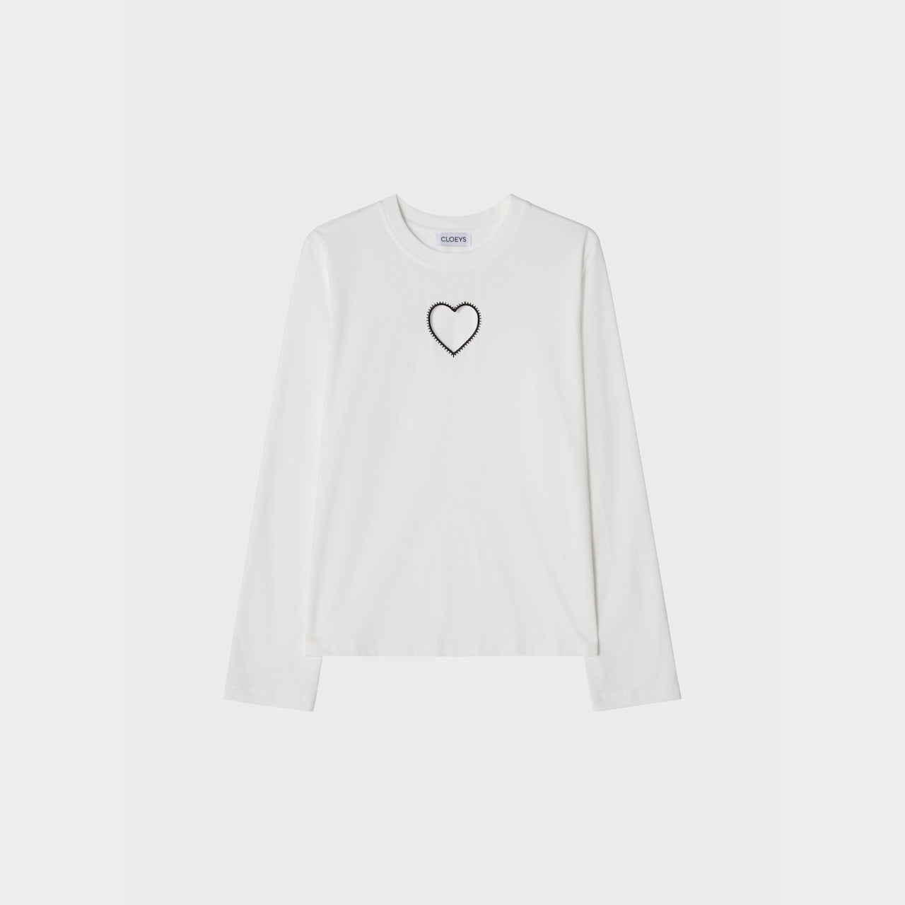Heart Long Sleeve T-shirt White