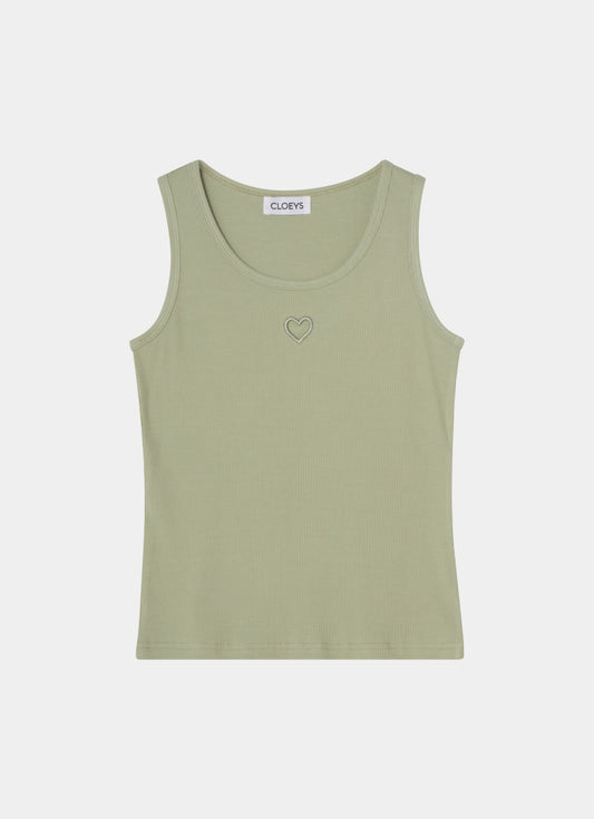 Heart Tank Top Mint green