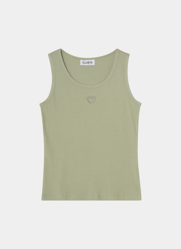 Heart Tank Top Mint green