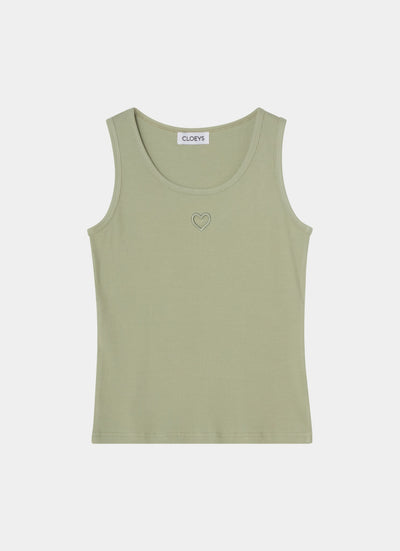 Heart Tank Top Mint green