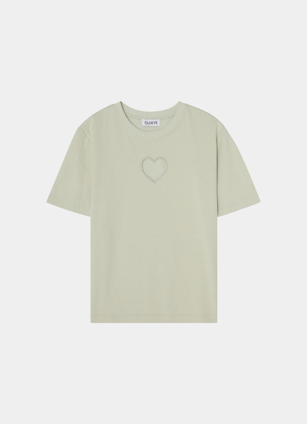 Heart T-shirt Mint Green