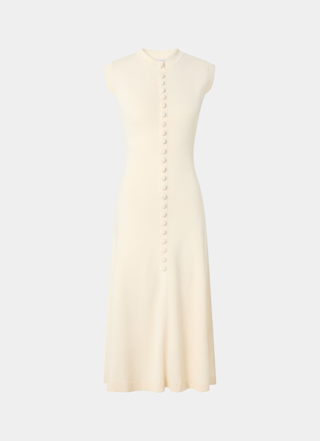 Knitted fitted dress off white