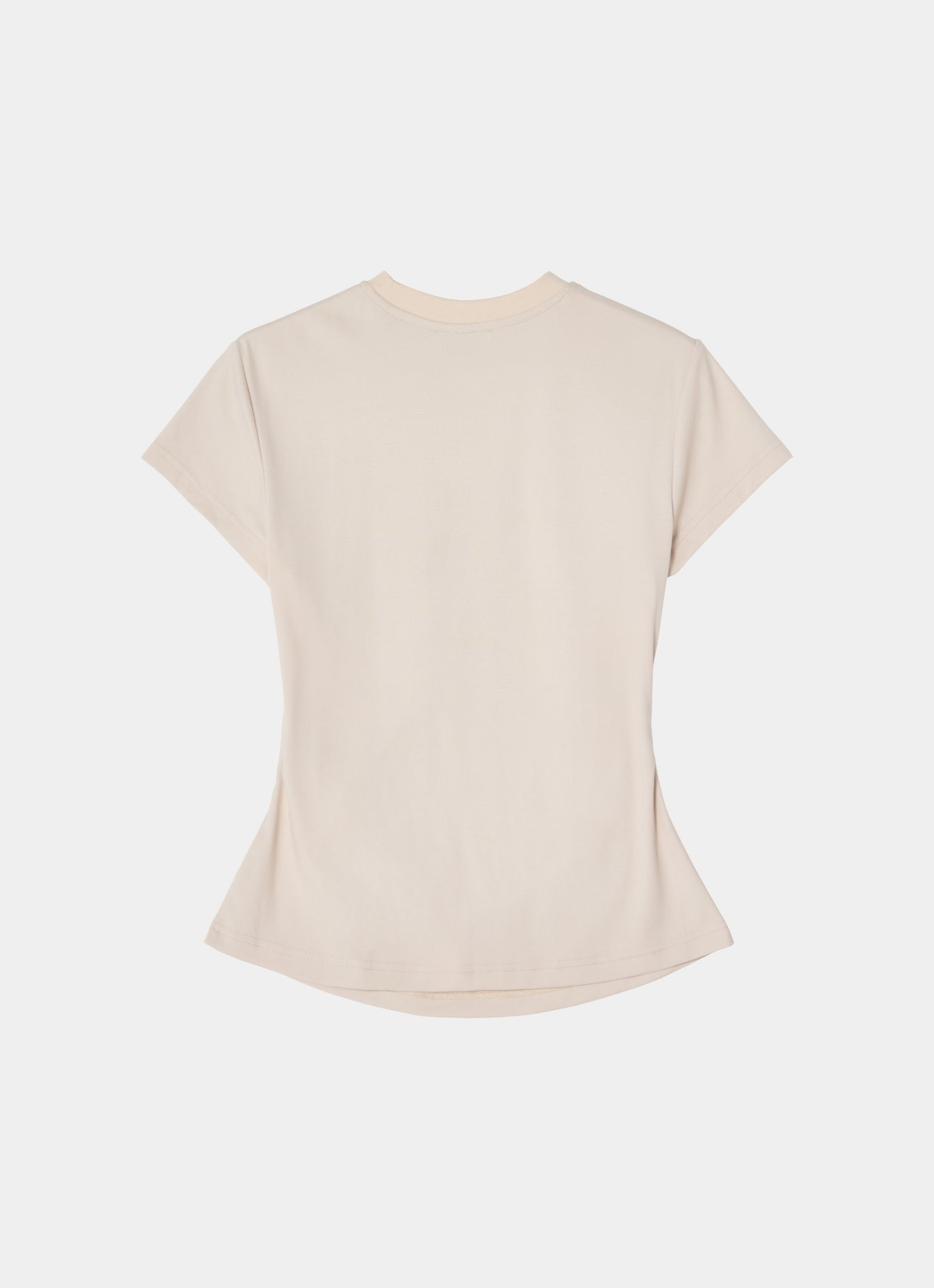 Tight fitted t-shirt beige