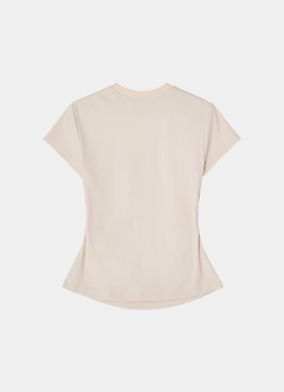 Tight fitted t-shirt beige