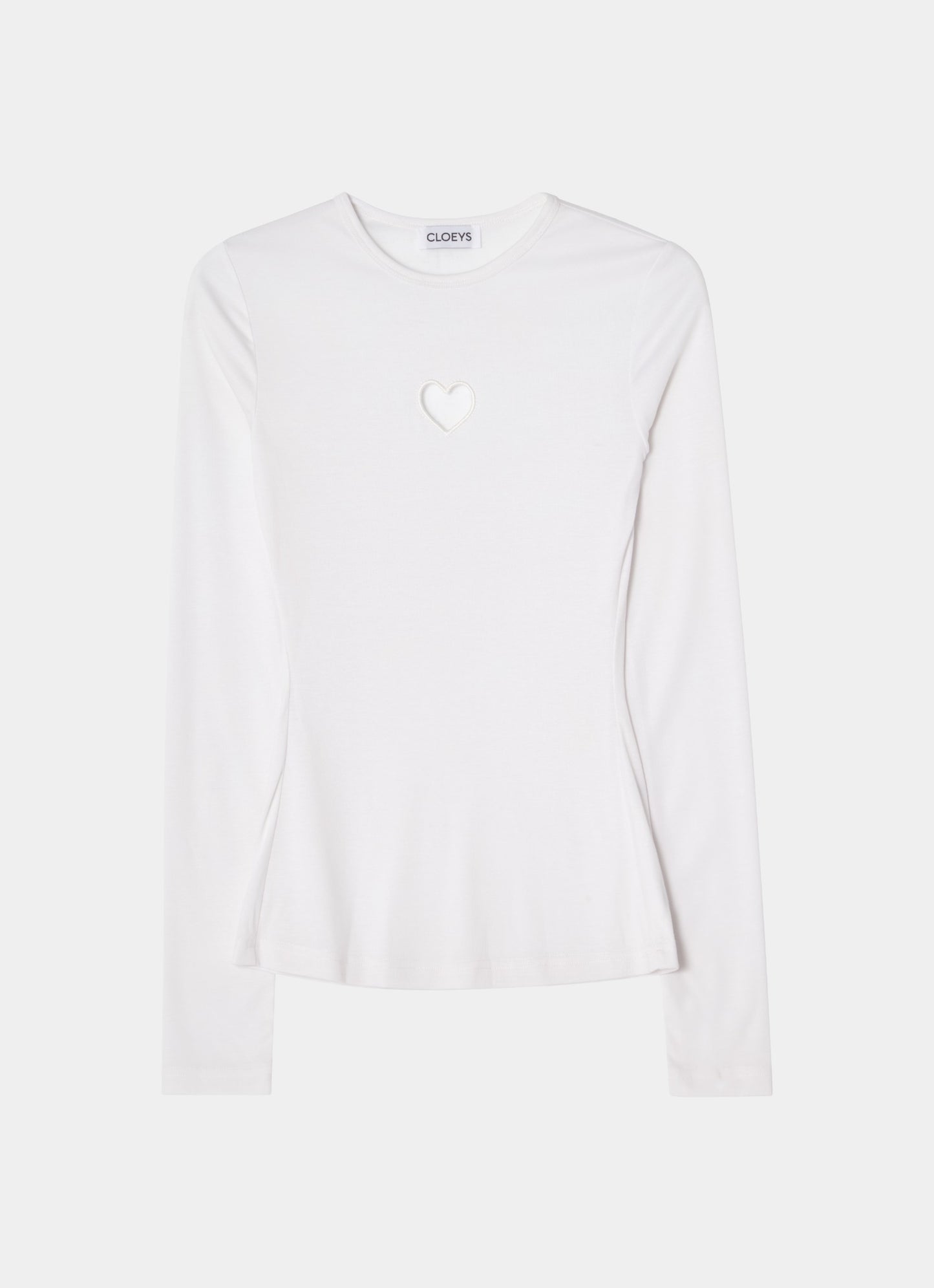 Tight long sleeve white