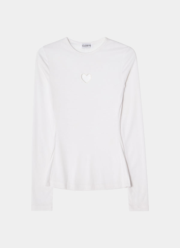 Tight long sleeve white