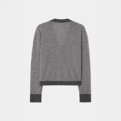 Colourblock Cardigan Grey & Grey