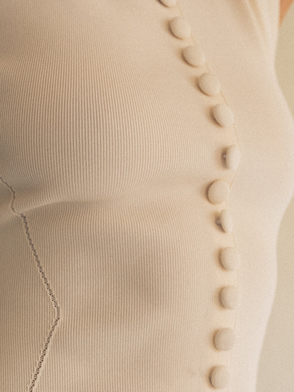 Knitted fitted dress off white