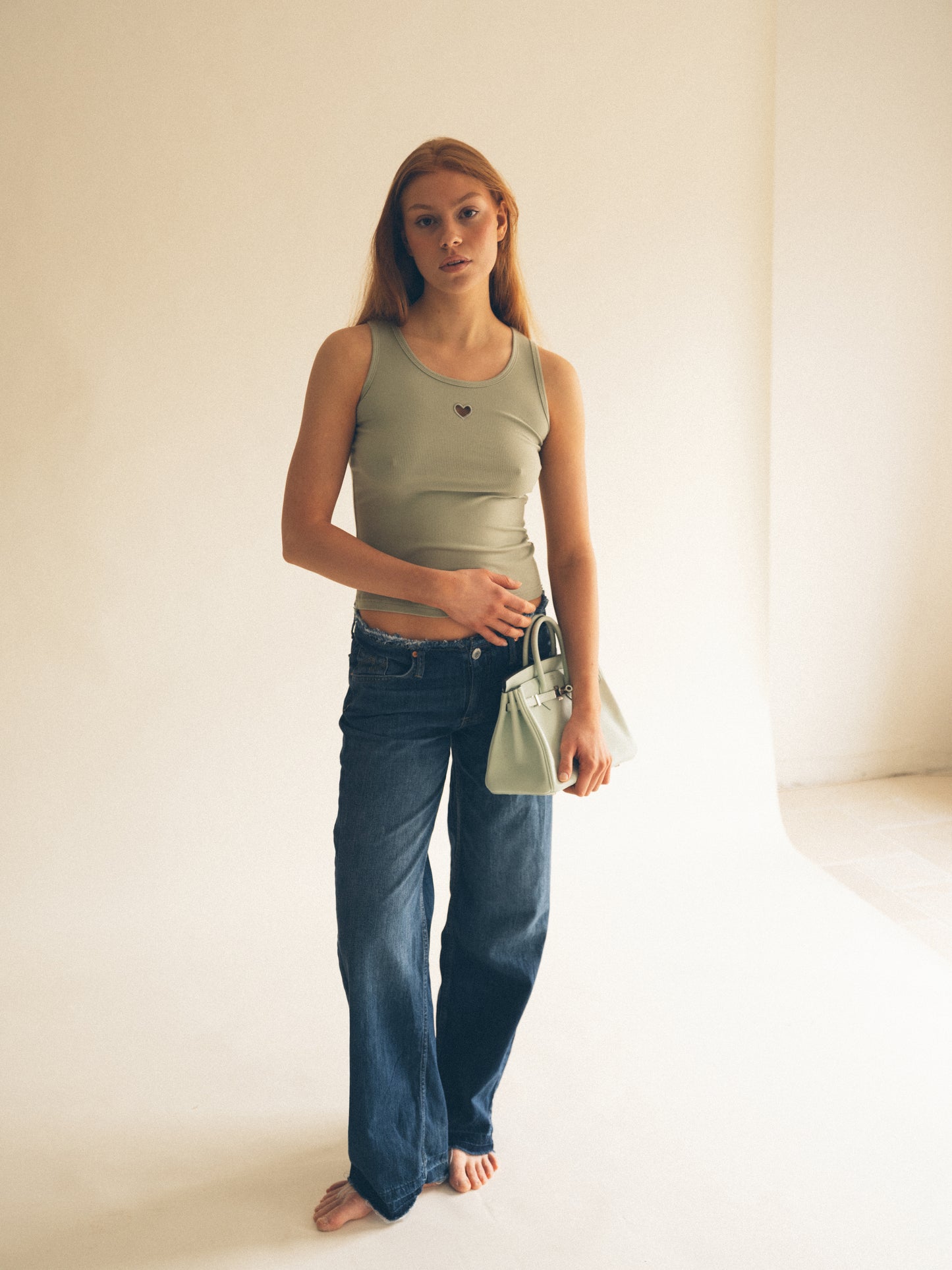 Heart Tank Top Mint green