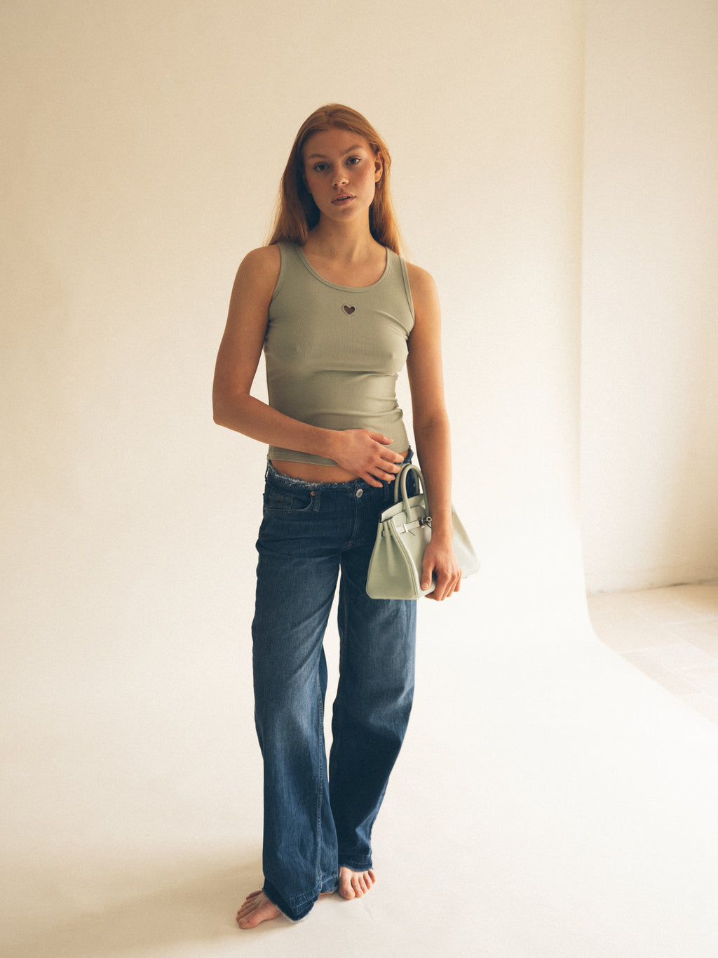 Heart Tank Top Mint green