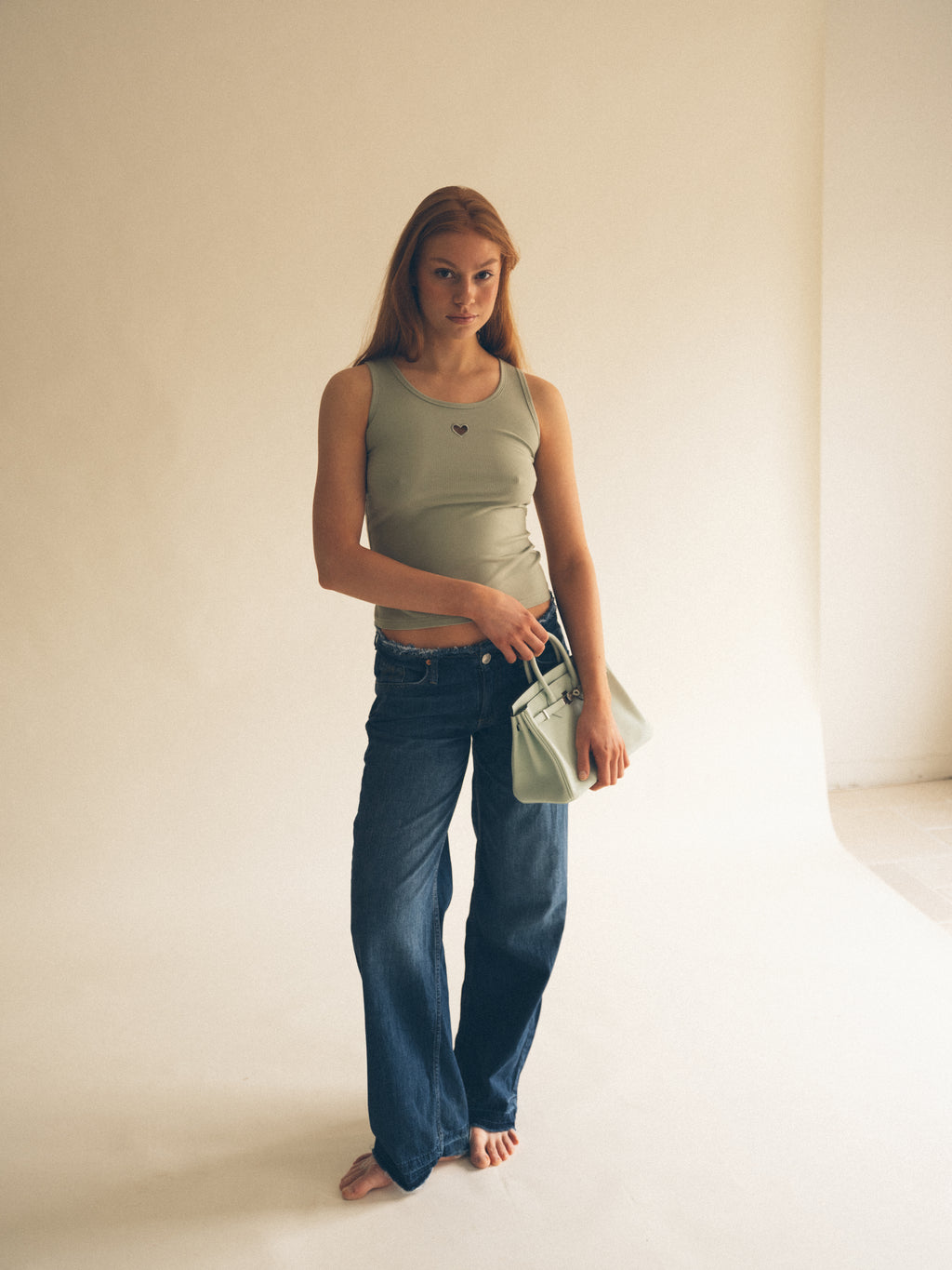 Heart Tank Top Mint green