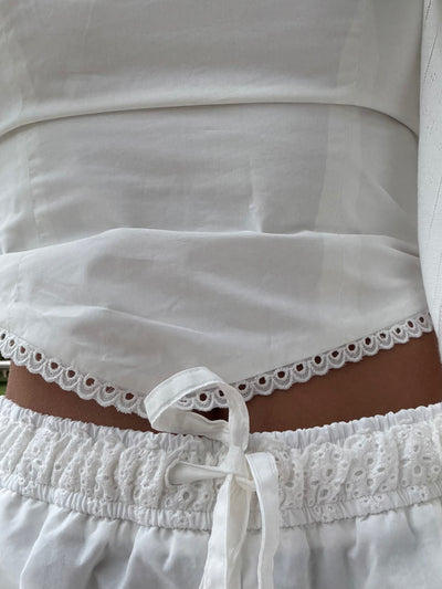 Broderie Top white