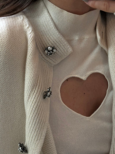 Heart sweater White