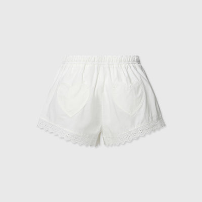 Broderie Shorts White
