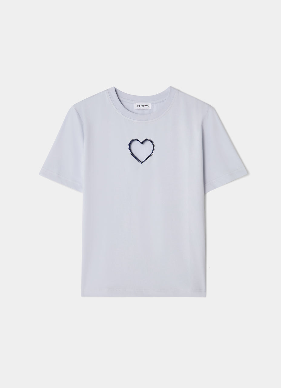 Heart T-shirt Blue