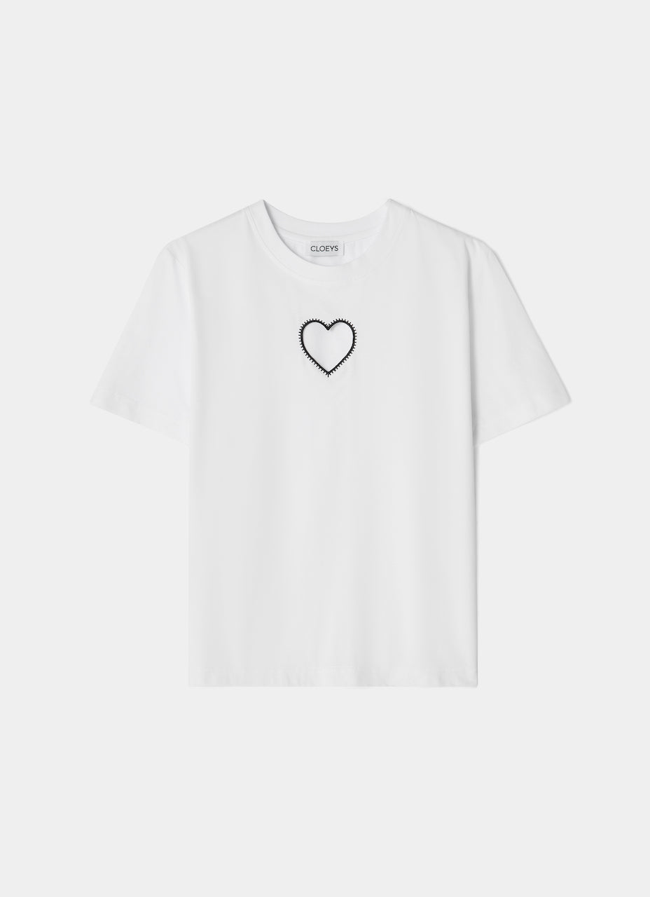 Heart T-shirt White