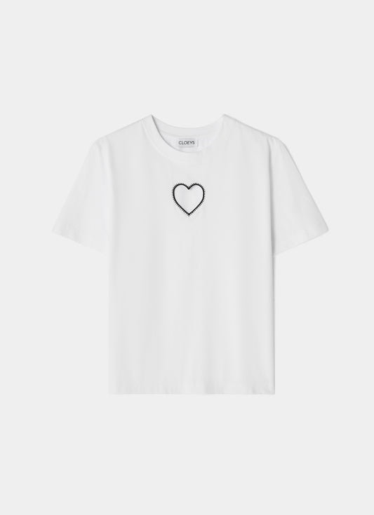 Heart T-shirt White