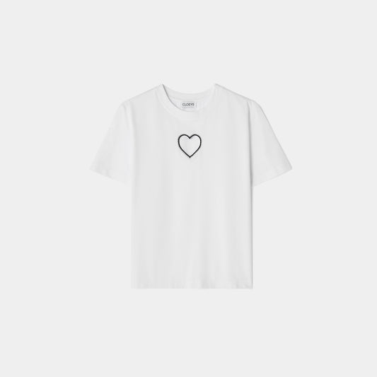 Heart T-shirt White
