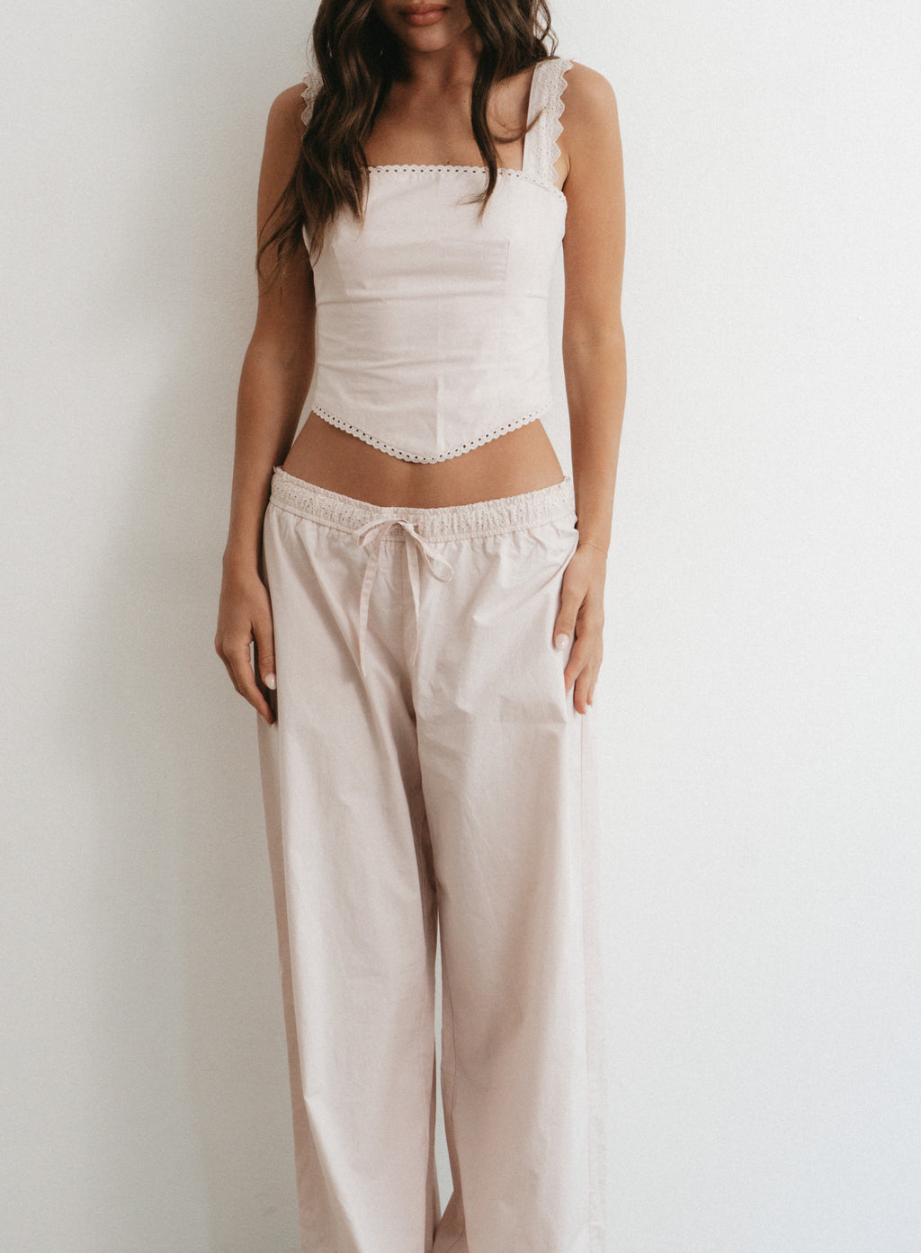 Broderie Pants Pink