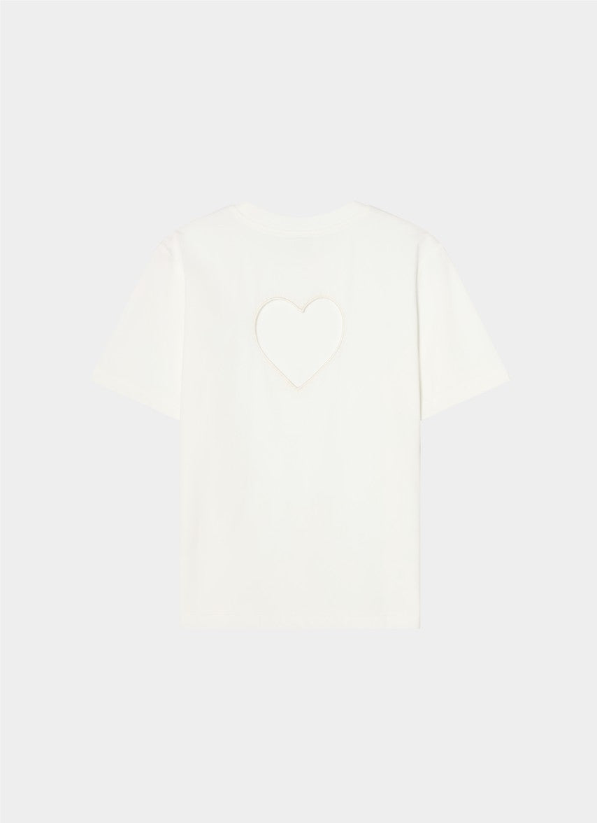 Heart at Back T-shirt White