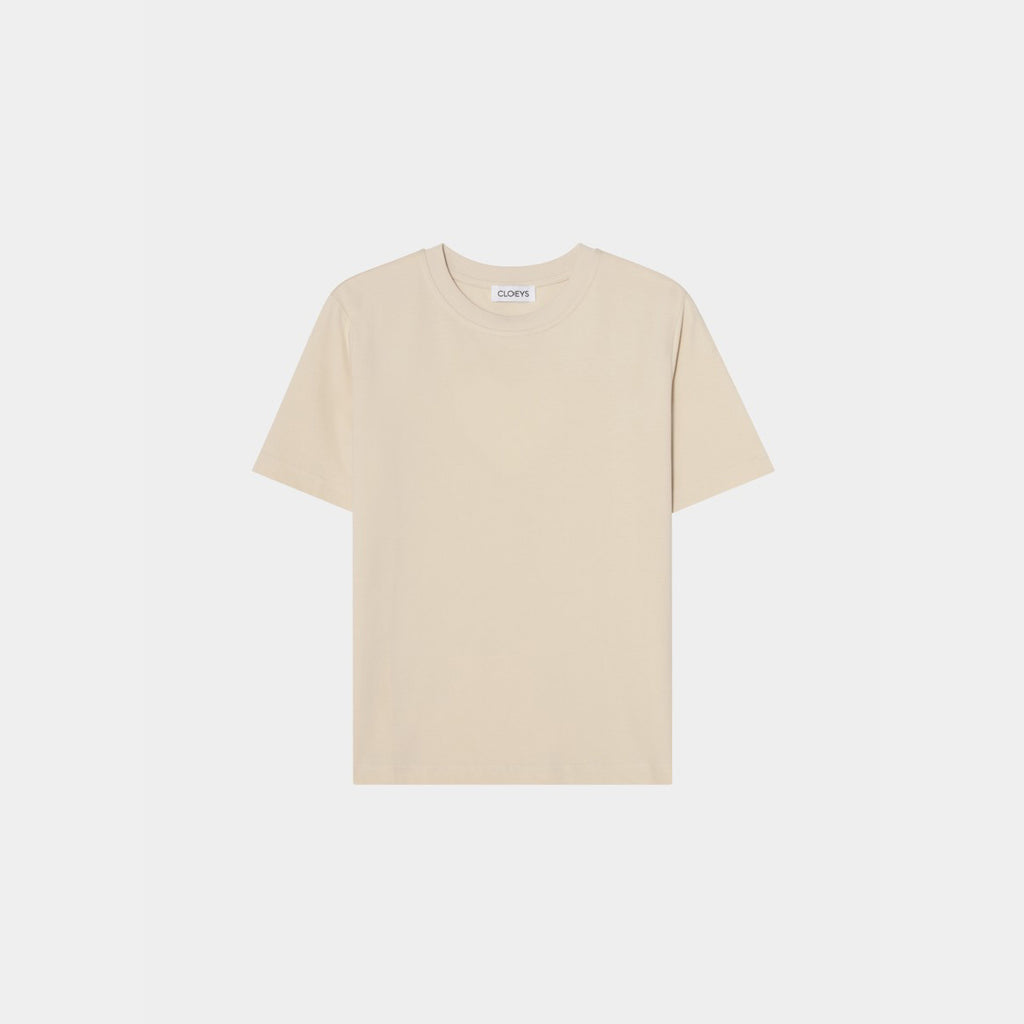 Heart at Back T-shirt Beige