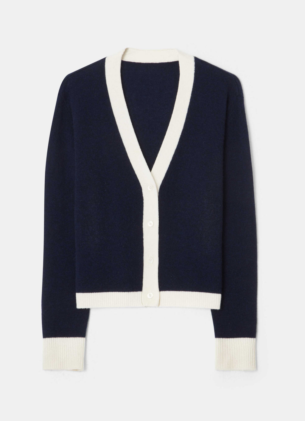 Colourblock Cardigan Blue & White
