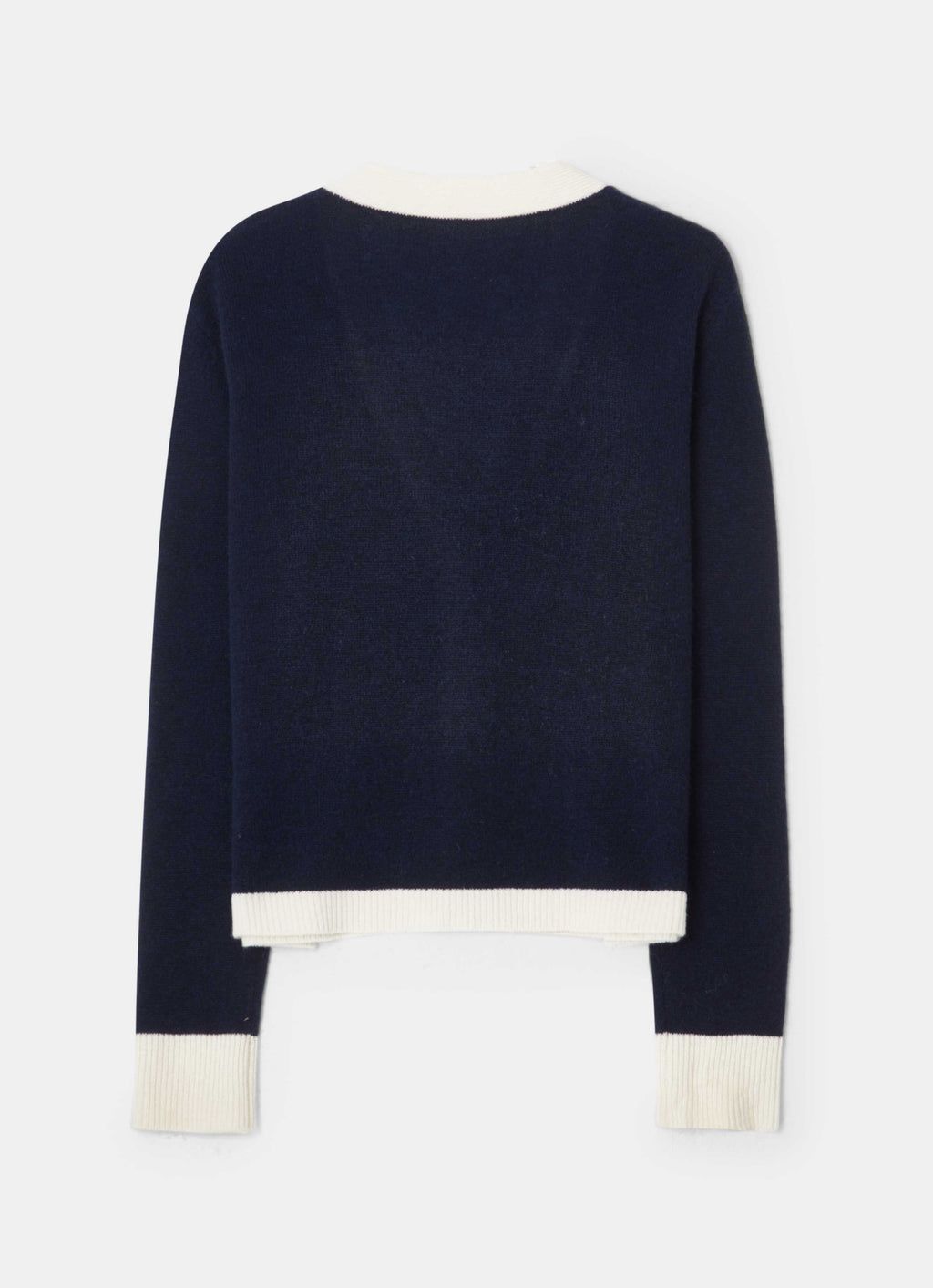 Colourblock Cardigan Blue & White