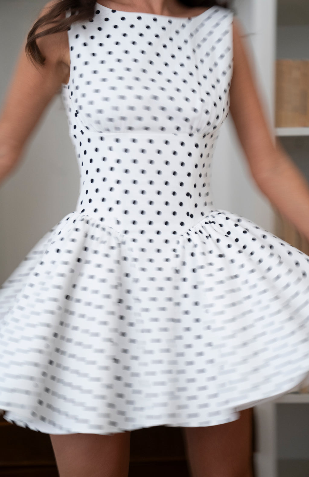 The Soft Corset Polka Dress