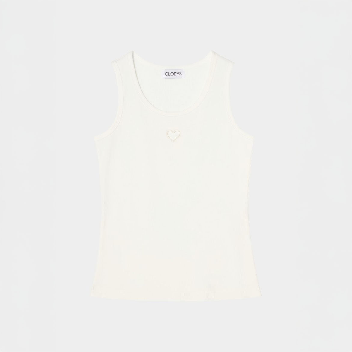 Heart Tank Top White