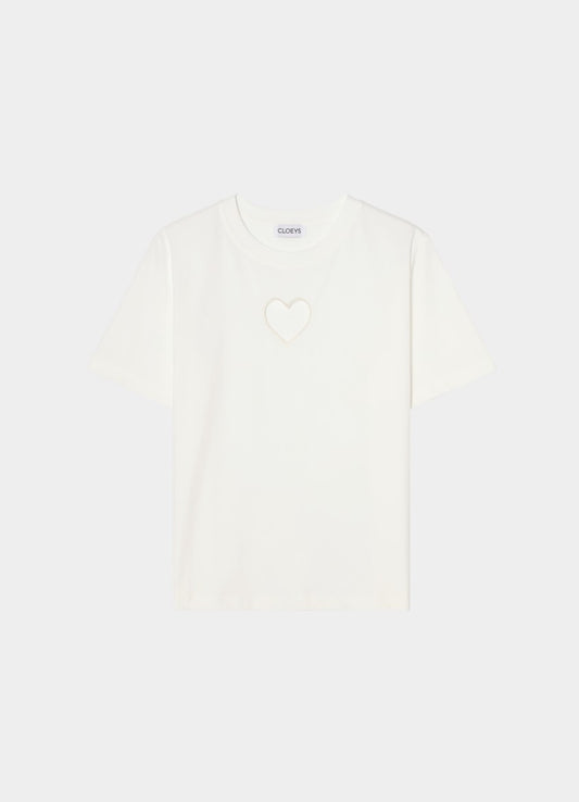Heart T-shirt White