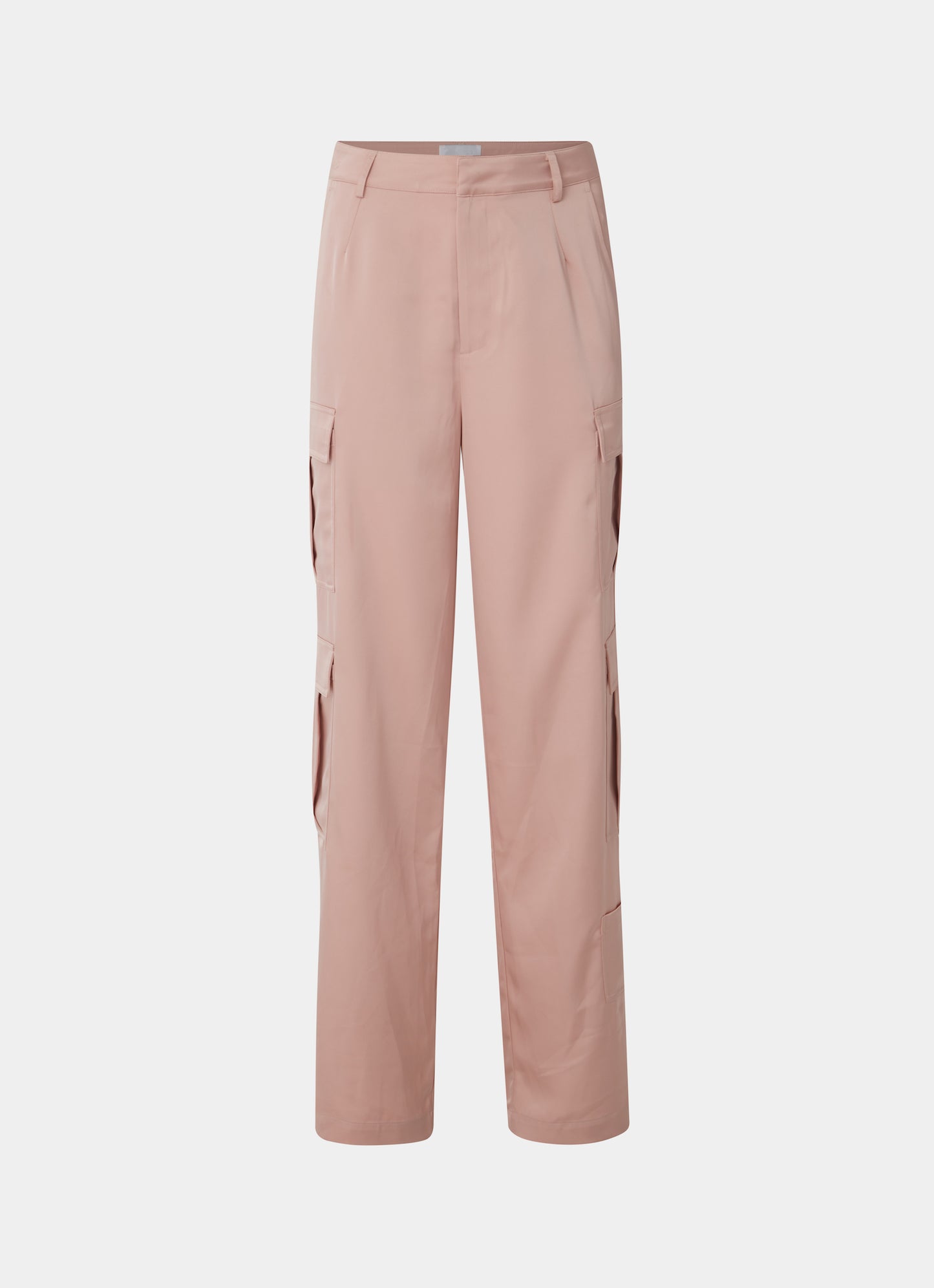 Satin Cargo Pants Pink