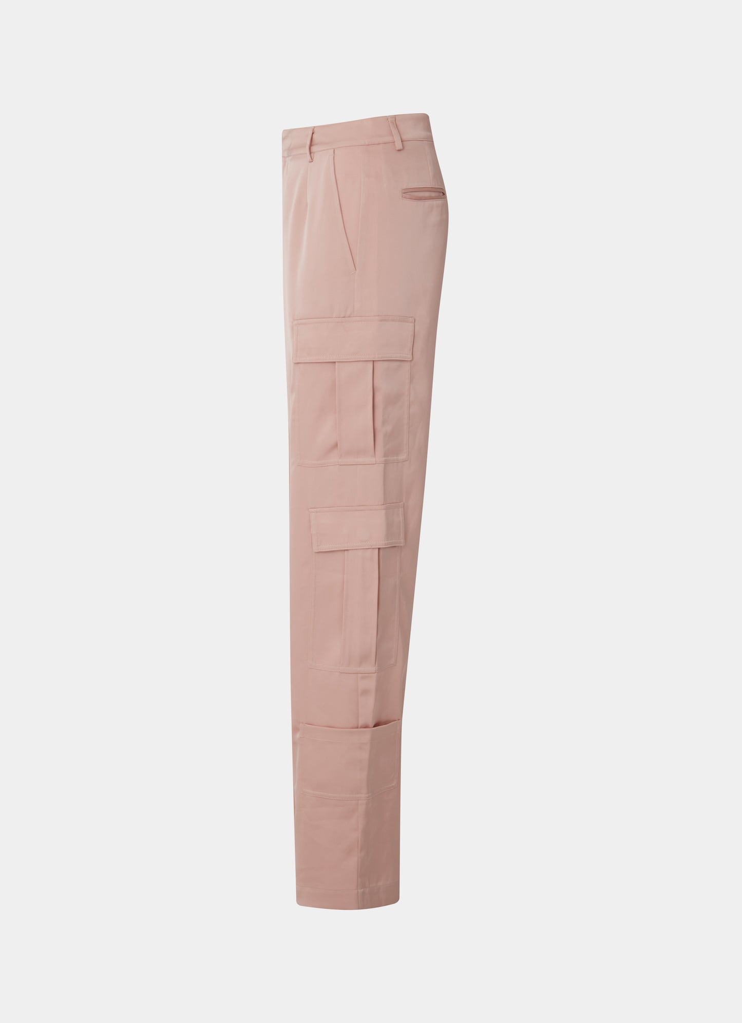 Satin Cargo Pants Pink